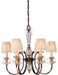 N6646-258B- Bella Cristallo 6-Light Chandelier in French Bronze by Metropolitan