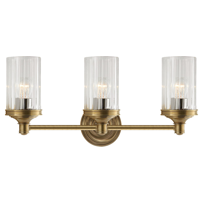 Ava Three Light Wall Sconce in Hand-Rubbed Antique Brass