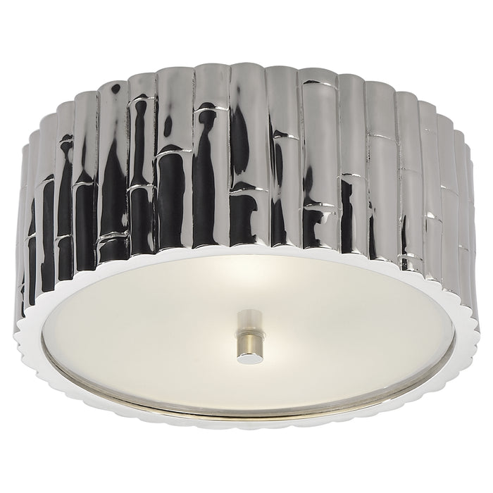 Frank Two Light Flush Mount in Polished Nickel