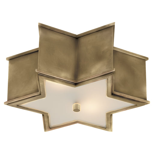 Sophia Two Light Flush Mount in Natural Brass