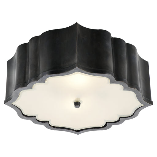 Balthazar Three Light Flush Mount in Gun Metal