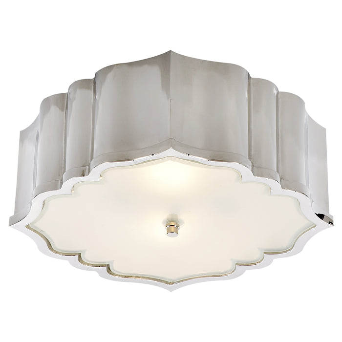 Balthazar Three Light Flush Mount in Polished Nickel