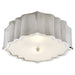 Balthazar Three Light Flush Mount in Polished Nickel