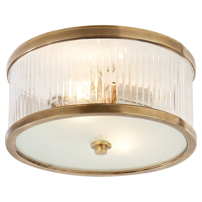 Randolph Two Light Flush Mount in Hand-Rubbed Antique Brass