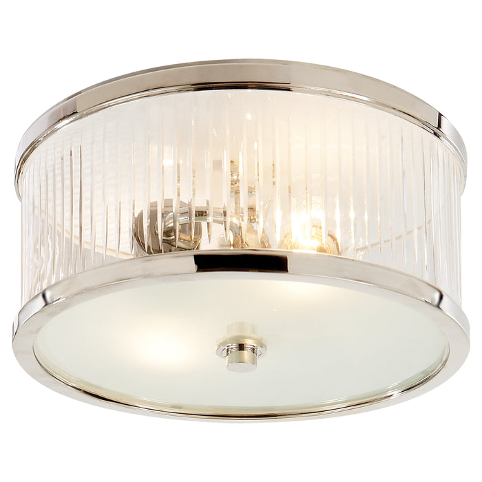 Randolph Two Light Flush Mount in Polished Nickel
