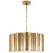 Markos Four Light Pendant in Natural Brass