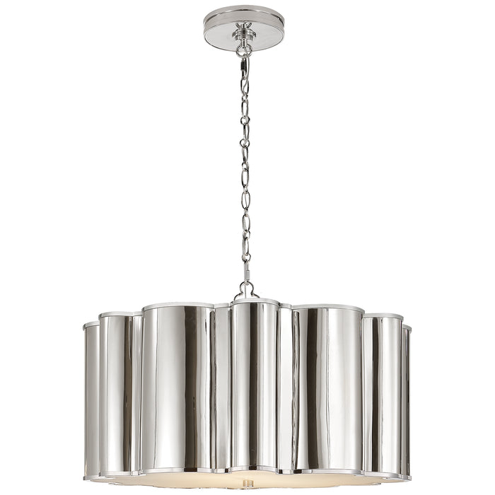 Markos Four Light Pendant in Polished Nickel