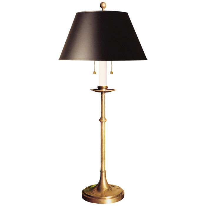 Dorchester Two Light Table Lamp in Antique-Burnished Brass