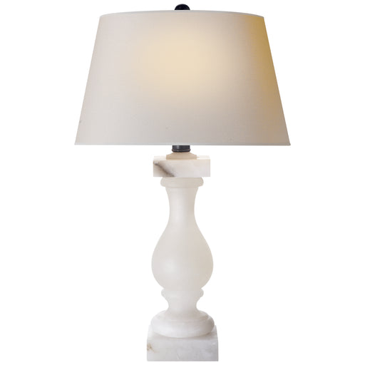 Balustrade One Light Table Lamp in Alabaster