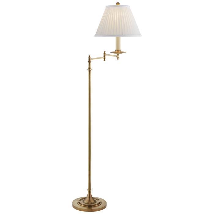 Dorchester One Light Floor Lamp in Antique-Burnished Brass