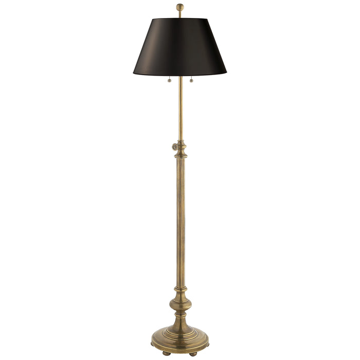 Overseas Two Light Floor Lamp in Antique-Burnished Brass