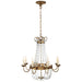 Paris Flea Market Eight Light Chandelier in Antique-Burnished Brass