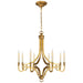 Mykonos Eight Light Chandelier in Antique-Burnished Brass