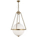 Modern Globe Two Light Lantern in Antique-Burnished Brass