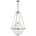 Modern Globe Two Light Lantern in Polished Nickel