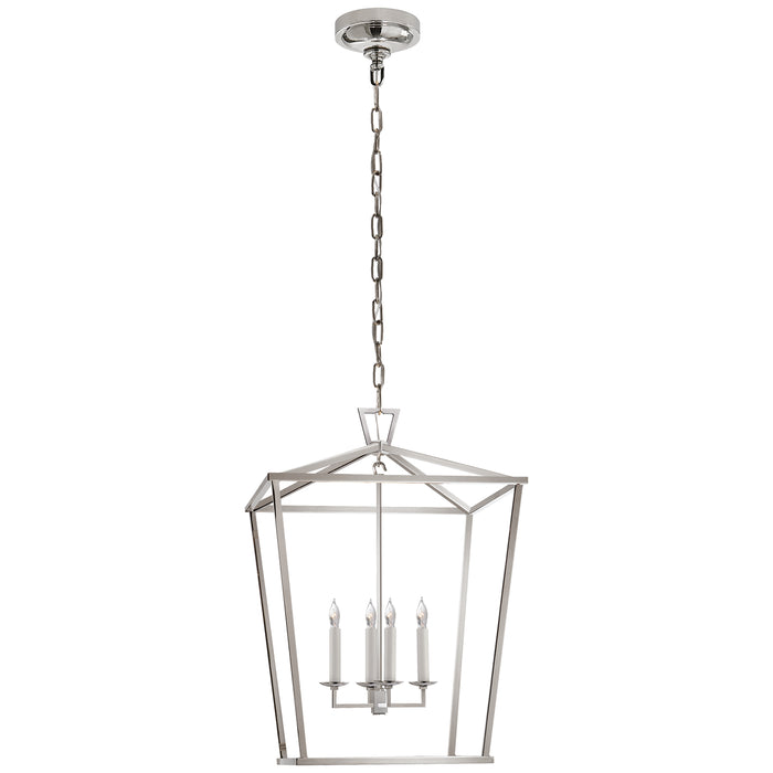 Darlana Four Light Lantern in Polished Nickel