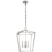 Darlana Four Light Lantern in Polished Nickel