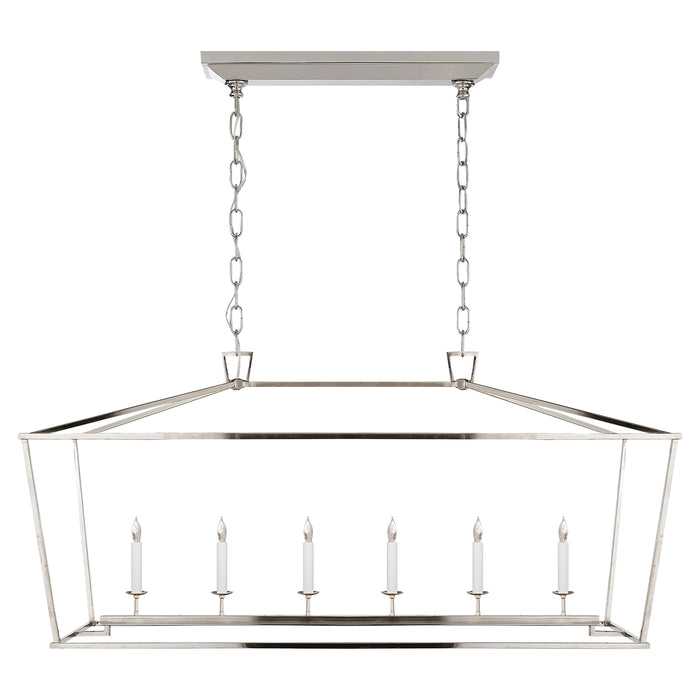 Darlana Six Light Lantern in Polished Nickel