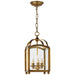 ARCHTOP Three Light Lantern in Antique-Burnished Brass