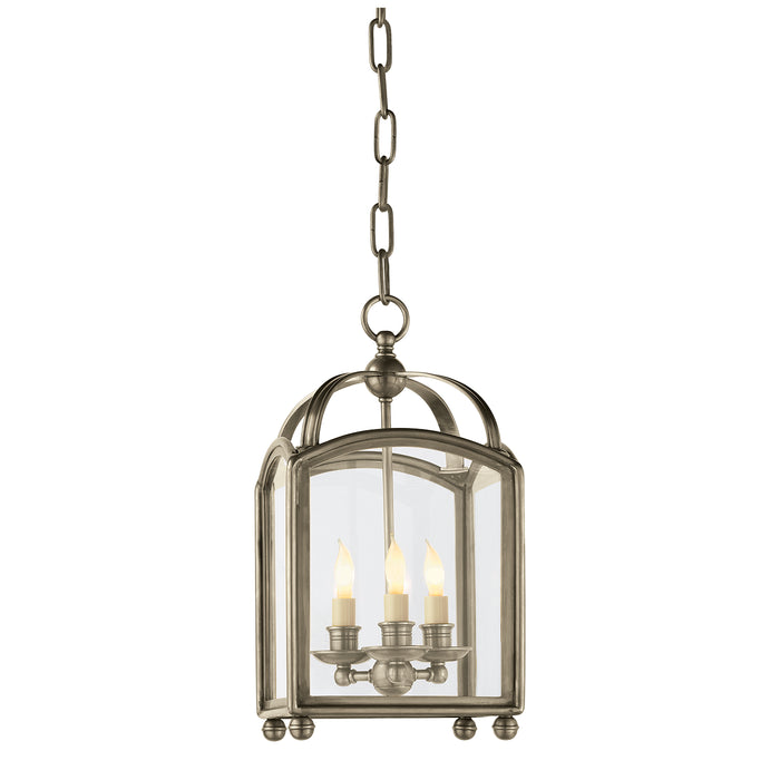 ARCHTOP Three Light Lantern in Antique Nickel