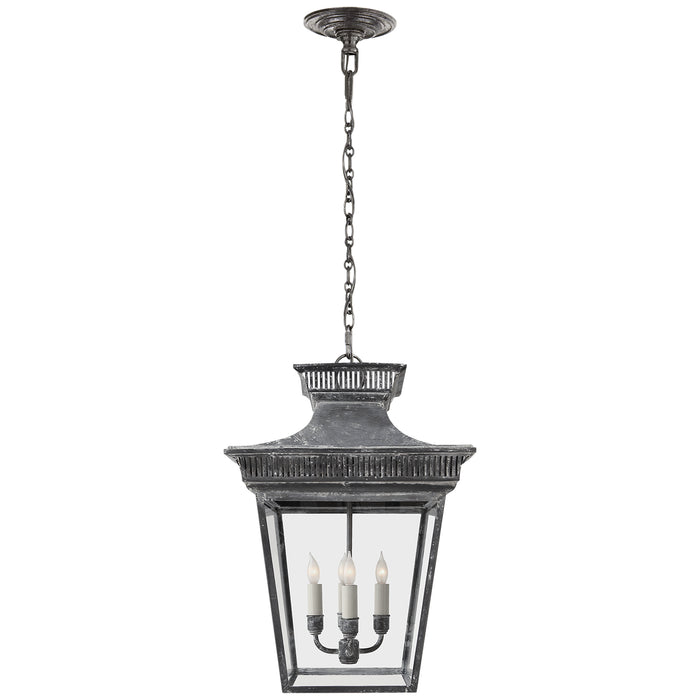 Elsinore Four Light Lantern in Weathered Zinc