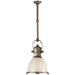 Country Industrial One Light Pendant in Antique Nickel