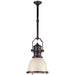 Country Industrial One Light Pendant in Bronze