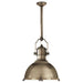 Country Industrial One Light Pendant in Antique Nickel