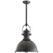 Country Industrial One Light Pendant in Bronze