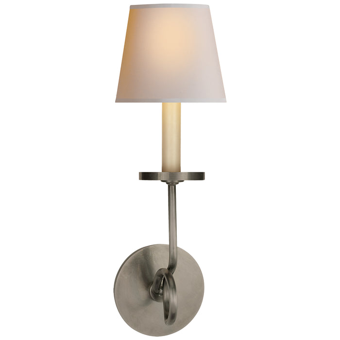 Symmetric Twist One Light Wall Sconce in Antique Nickel