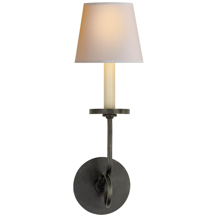 Symmetric Twist One Light Wall Sconce in Bronze