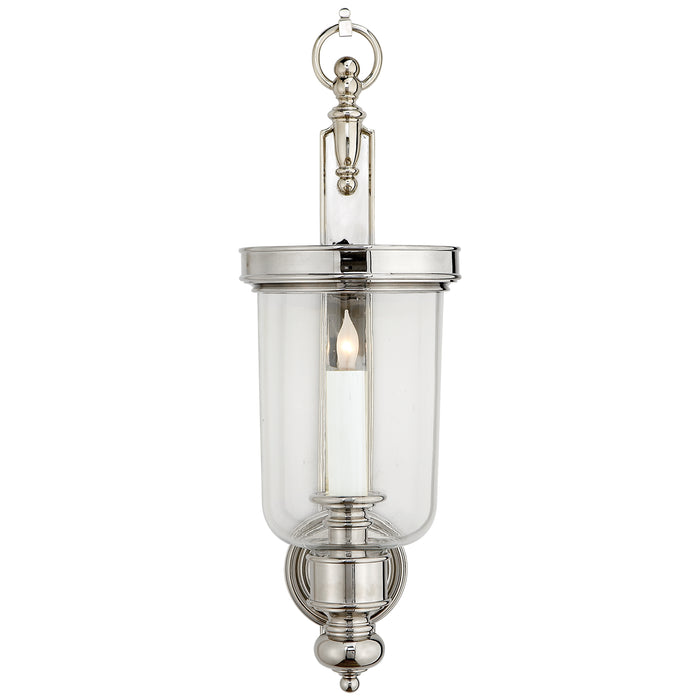 Georgian Hurricane Sconce One Light Wall Sconce in Polished Nickel