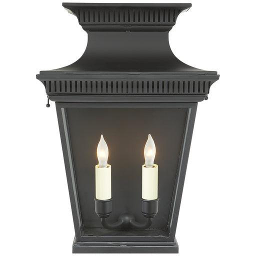 Elsinore Two Light Wall Lantern in Matte Black