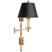 Dorchester3 One Light Swing Arm Wall Lamp in Antique-Burnished Brass