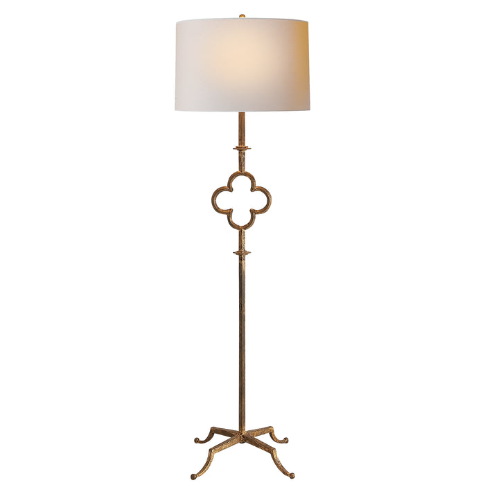 SK 1500GI-L - Quatrefoil 2-Light Floor Lamp in Gilded Iron by Visual Comfort Signature