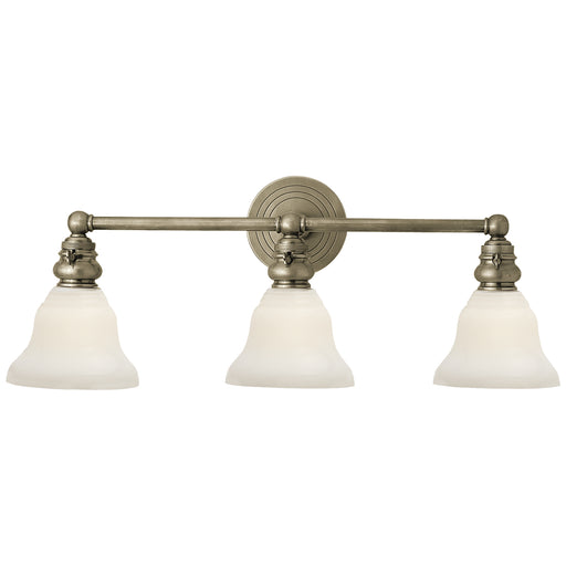 SL 2933AN/SLEG-WG - Boston 3-Light Wall Sconce in Antique Nickel by Visual Comfort Signature