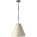 TOB 5090BZ/HAB-AW - Goodman 1-Light Pendant in Bronze with Antique Brass by Visual Comfort Signature