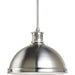 Pratt Street Metal Two Light Pendant in Brushed Nickel