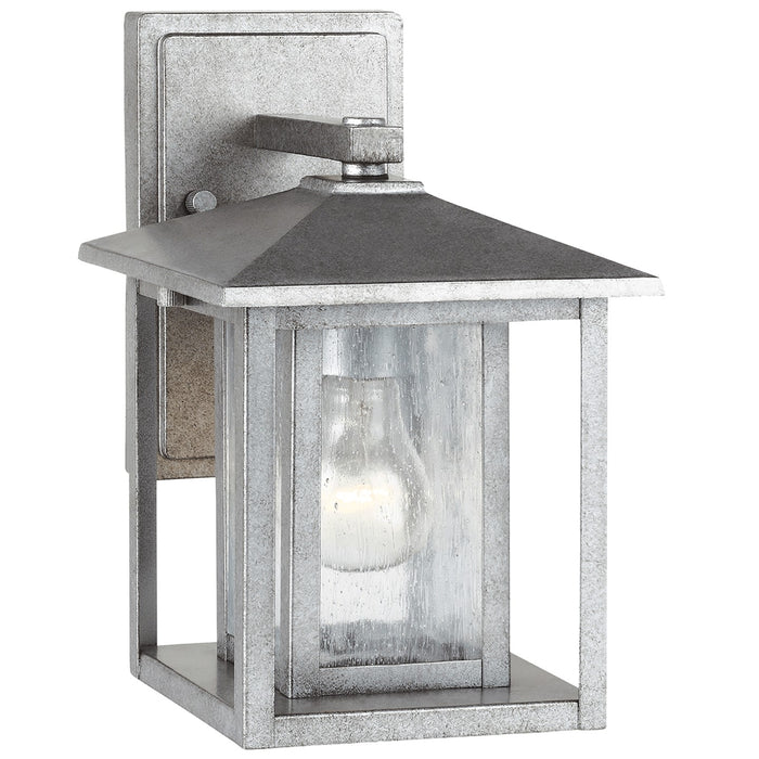 Hunnington One Light Outdoor Wall Lantern in Weathered Pewter