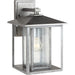 Hunnington One Light Outdoor Wall Lantern in Weathered Pewter