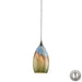 10077/1-LA- Geologic 1-Light Mini Pendant in Satin Nickel with Multi-colored Glass by ELK Lighting