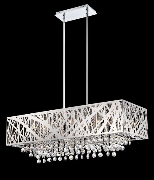 EL-10104- Benedetta Pendant in Chrome with Crystals by Lite Source