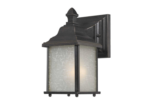 930-68- Charleston Outdoor 1-Light Wall Sconce in Winchester with White Linen Glass by Dolan Designs