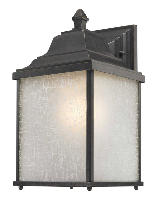 935-68- Charleston Outdoor 1-Light Wall Sconce in Winchester with White Linen Glass by Dolan Designs