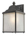 935-68- Charleston Outdoor 1-Light Wall Sconce in Winchester with White Linen Glass by Dolan Designs