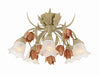 4800-SR- Southport 5-Light Ceiling Mount in Sage/Rose by Crystorama