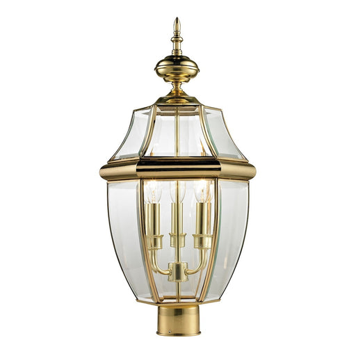 8603EP/85 - Ashford 3-Light Post Mount in Antique Brass by ELK Home