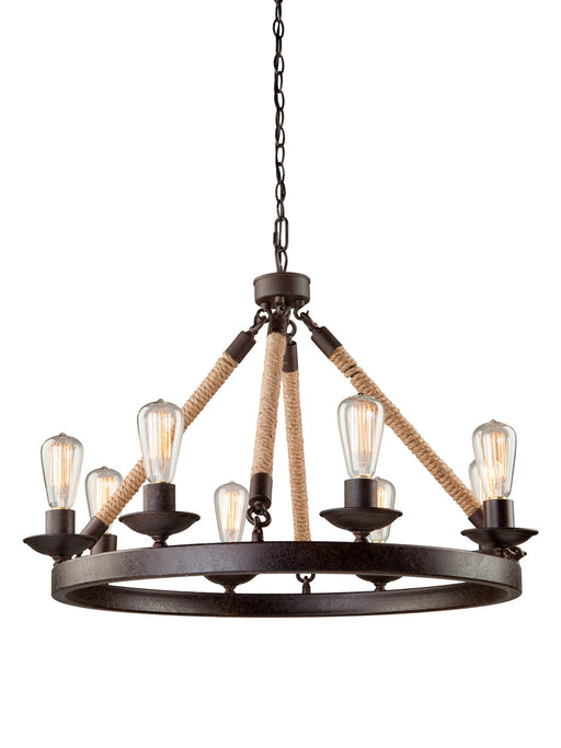 CL278- Danbury Chandelier in Bronze by Artcraft