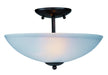 10042FTOI - Logan 2-Light Semi-Flush Mount in Oil Rubbed Bronze with Frosted Glass by Maxim Lighting