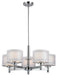 1270-26- Double Organza 5-Light Chandelier in Chrome with Fabric Shade by Dolan Designs